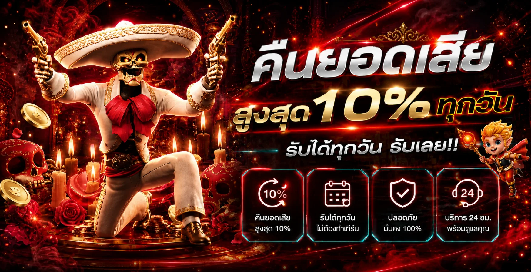 แบนเนอร์ SITNEE คืนยอดเสียโทนแดงดำ